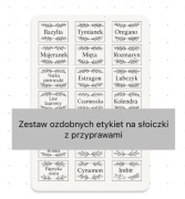 Etykiety na przyprawy do druku-zioła A4-wycinanki do kuchni 