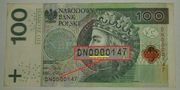 Niski Numer Seria 2012 DN 100 zł / PLN