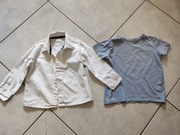 biała bluzka koszula z kołnierzykiem zapinana elegancka wizytowa  t-shirt