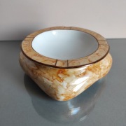 Popielnica porcelanowa Karolina – marmurkowa, PRL, bardzo ładna