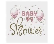 Serwetki papierowe na Baby Shower dziewczynka 20 szt