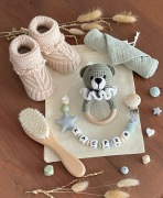 Zestaw personalizowany z imieniem (5 elementów),prezent Narodziny, Chrzest 