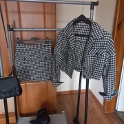 Cudny Komplet w pepitkę stylizowany koko chanell zakiet/ kurtka i mini!