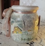 Ozdoba świąteczna, lampion, ręczna robota 