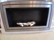 Biokominek Juliet 110 z polanani ceramicznymi brzoza