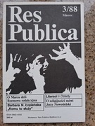Res Publica nr 9 (3/1988) Marzec '68; Jerzy Nowosielski; R. Legutko