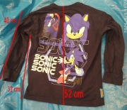 chłopięca koszulka t-shirt czarny Zara Sonic r.7-8 126 cm