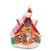 Szklana bombka - Piernikowy domek - polskie rękodzieło