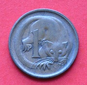 1 Cent  1966   r -     Australia   Akrobatka Karliczka     stan !!