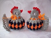 Ażurowa kurka szydełkowa - koszulka na jajko MAŁE 