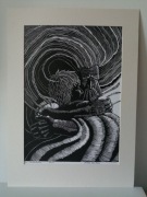 Grafika/ Linoryt "Syn marnotrawny" wersja nr 1, oprawa