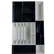 Idealnie dopasowany organizer na sztućce do szuflady |Max wymiar 320x530mm