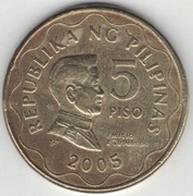 Filipiny 5 piso peso 2005 - 27 mm - nr 3