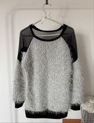 Sweter włochaty z siateczką rozmiar uniwersalny
