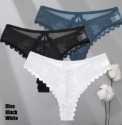 Seksownie stringi z koronką damskie