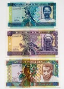 Gambia 25, 50 i 100 dalasi 2001 P.22-24 -UNC Rzadkie