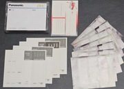 12 Naklejek na kasetki MiniDV + puste pudełko DVC Panasonic