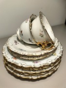 Zestaw Meissen B-Form Miśnia | 2x Trio + 3 Talerze | Okazja