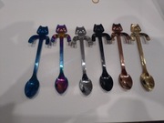 ŁYŻECZKA KOT kotek KOTA do kawy herbaty - PREZENT dla KOCIARY ROSE GOLD