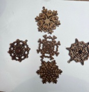 Ekologiczne ozdoby choinkowe, zestaw 6sztuk, wymiary 5 x 5 cm i 6 x 6 cm