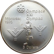 Kanada 5 dolarów 1975 Montreal 24,3g Ag 925