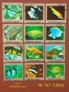Znaczki fauna:767: ryby- Manama 1972r 