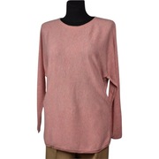 Marie Philippe sweter damski XL 42 pudrowy róż wełna & wiskoza elegancki