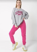 Damski komplet dresowy –szaro-różowy, rozmiar S