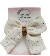 Duża kokarda muślinowa na spince