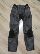 EVOLUTION męskie spodnie motocyklowe czarne 100% skóra ochraniacze _ 56