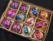 Bombki choinkowe Prl szklane retro ozdoby na choinkę vintage 