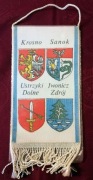 P45. Ogólnopolska Spartakiada Młodzieży Krosno 1980 herby miast 