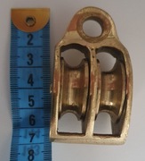 Bloczek podwójny linowy mosiądz