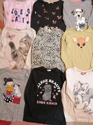 Bluzki dziewczęce długi rękaw roz 122/128 firmówki 