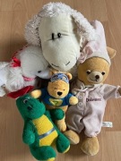 Zestaw maskotek pluszaków 5 szt Średnie 20-45 cm stan bardzo dobry