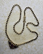 Kryształki kryształy złoty naszyjnik złota kolia choker glamour vintage