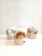 Świeca z muszlami, ręcznie robiona