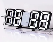 Cyfrowy Zegar LED 3D na ścianę lub biurko