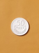 50 Groszy  Aluminium . Moneta obiegowa z roku 1972 . Stan  - bardzo dobry .