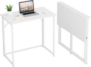Biurko prostokątny Dripex 80 x 45 x 74 cm biały składane