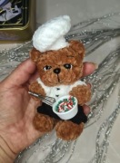 Miś Kucharz Brelok Breloczek Zawieszki Ozdoby Na Szydełku 