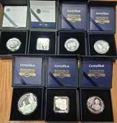 Zestaw srebrnych monet kolekcjonerskich NBP