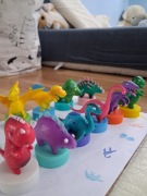 Figurki dinozaury zestaw stempelki
