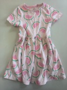 M&S RÓŻOWA SUKIENKA ARBUZY R.116