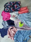 Kompletna wyprawka ubrania na 4 pory roku dziewczynka 134 kurtki