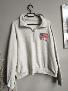 Szara bluza damska ZIP zamek oversize Hollister 