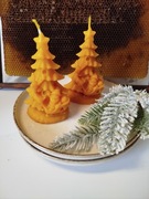 Świeca choinka z wosku pszczelego