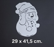 Bałwanek dekoracja zima okna przedszkole