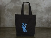 Duża bawełniana torba z haftem i kieszeniami