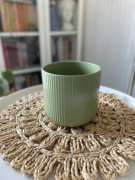 Osłonka na doniczkę ryflowana boho